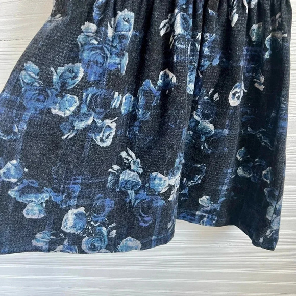 THAKOON by Design Nation Blue Plaid Floral Print Sleeveless Dress Size 6 - Picture 7 of 13